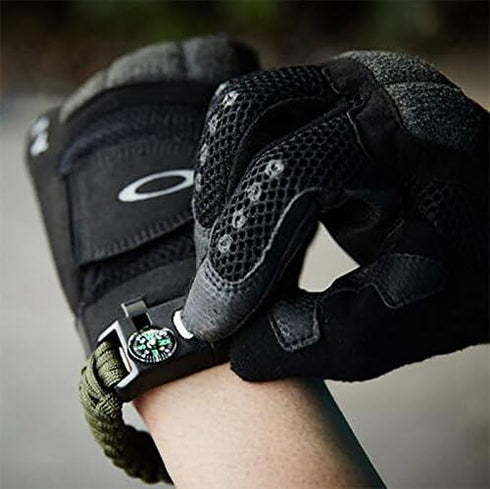 MQQC Kissmi 10 Pack Paracord Bracelet - Survival Gear with Compass, Fire Starter, Whistle for Camping/Hiking