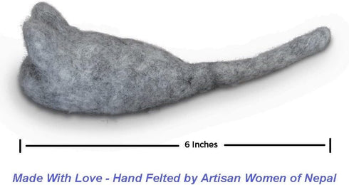 Cat Mouse Toy - 3 Felted Wool Mouse Toys Without Catnip for Indoor Cats and Kittens