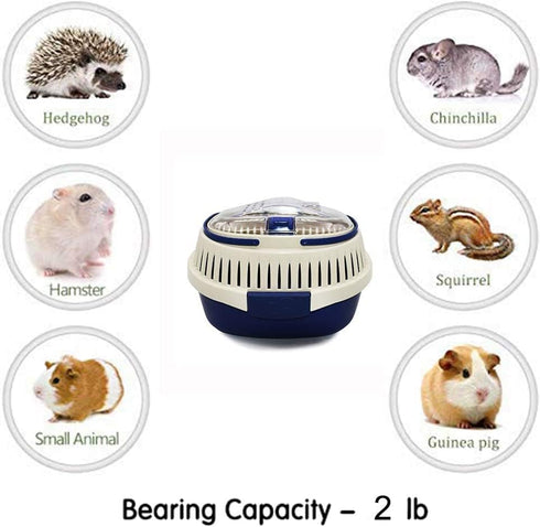 Chinchillas, KAMEIOU Blue Small Animal Carrier for Guinea Pig, Sugar Glider, Hamster, Hedgehog, Rat, Snakes - Portable