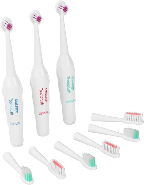 Kisangel 3 Set Dog Electric Toothbrush, 9Pcs Pets Rechargeable Toothbrush, Gentle Brush