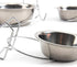 Hanging Water Bowl for Dog Cage - 13cm Stainless Steel Dog Bowl with Hook for Dogs and Cats, Size M