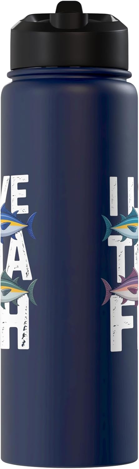 Tuna Enthusiasts Passion Ocean Love I Love Tuna Fish Ocean Enthusiast Design Stainless Steel Insulated Water Bottle