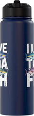 Tuna Enthusiasts Passion Ocean Love I Love Tuna Fish Ocean Enthusiast Design Stainless Steel Insulated Water Bottle