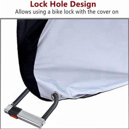 Outdoor Waterproof Bicycle Covers with Lock Hole for Mountain Road Electric Bikes, Bike Covers