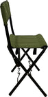LEADALLWAY Folding Fishing Chair with Rod Holder in Green
