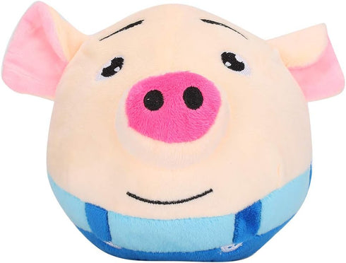 Zerodis Pet Bouncing Ball Toy, Cartoon Pig Electric Sound Ball, Washable Clothes for Indoor Dog Cat Kitten Playing