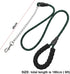 BTINESFUL 6FT Chewproof Dog Leash - Strong Nylon Rope with Anti-Chewing Chain (Dark Green) for Medium Large Dogs