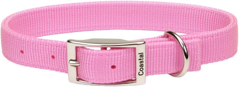 Coastal Pet - Double-Ply Dog Collar, 1" x 22", Bright Pink