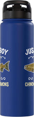 Just A Boy Who Loves Chinook Salmons Chinook Salmon Enthusiast Stainless Steel Insulated Water Bottle