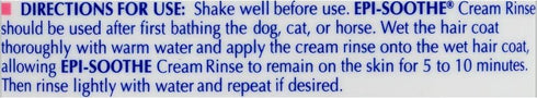 Virbac Epi-Soothe Cream Rinse Pet Conditioner for Dogs, Cats & Horses, 16 oz - For Dry or Sensitive Skin