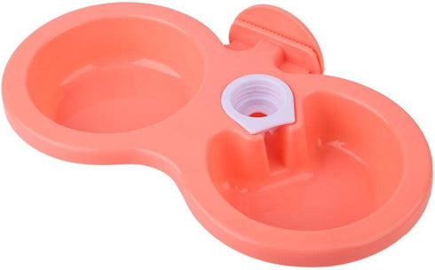 Double Dog Cat Bowls, Water and Food Bowl Set, Hanging Pet Bowl Anti-overturning for Small or Medium Dogs Cats