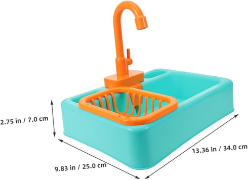 Interactive Parrot Bath Tub Toy - Automatic Shower Box for Birds