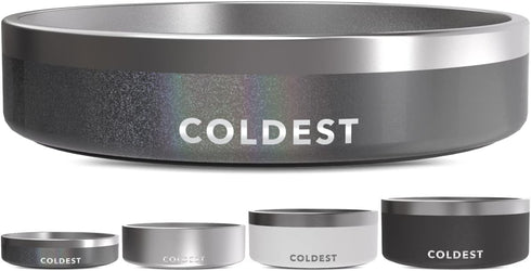 Coldest Dog Bowl - Anti Rust Metal & Non Slip Large Dog Bowls, Heavy Duty Insulated Food and Water Bowl