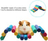 2PCS Wooden Hamster Bridge by PIVBY, Flexible Natural Ladder Tunnel Hideout for Small Animals