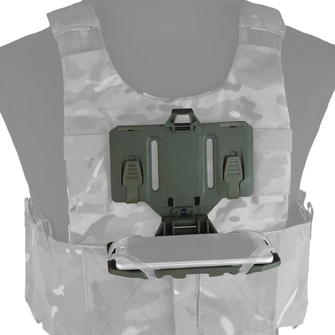 Tactical Vest Phone Holder, Molle Mount, Universal Chest Phone Board Carrier for Outdoor Hunting Game, OD Green