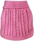 FAMI Dog Clothes, Soft Winter Puppy Sweaters for Dogs Small XS S, Cat Apparel (Pink, Large)