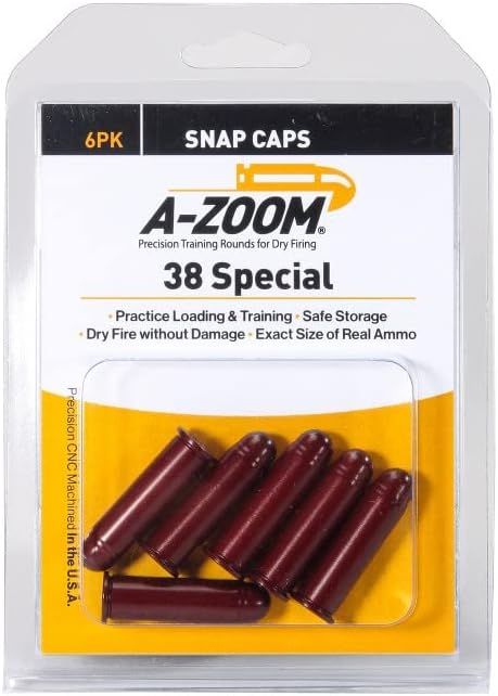 A-ZOOM 38 Pack 6 Lyman Special Revolver Metal Snap Cap