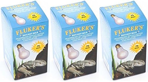 Fluker's 3 Pack Neodymium Daylight Bulbs for Reptiles, 75 Watt