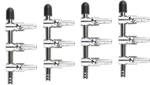 Aquarium Fish Tank Air Flow Control Pump, 3 Way Inline Manifold Tubing Splitter Valve, 4-Pack