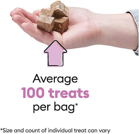 Wiggles & Wags 5 oz, Freeze Dried Beef Liver & Sweet Potato Dog Treats, with DN Essentials Bone Shaped Waste Bag