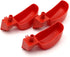 12Pcs Quail Water Cups - Pigeon Automatic Bird Waterer for Cage, Hang Drinker Breeding Poultry Drinking Bowls, Red
