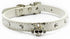 Elegant Fancy Skull Diamond Crystal Rhinestone Leather Collar for Small Dogs Cats, Puppy (S, White)