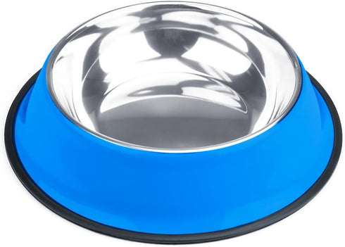 Blue No-Tip No-Slip Stainless Steel Bowl, 40oz Kahuna