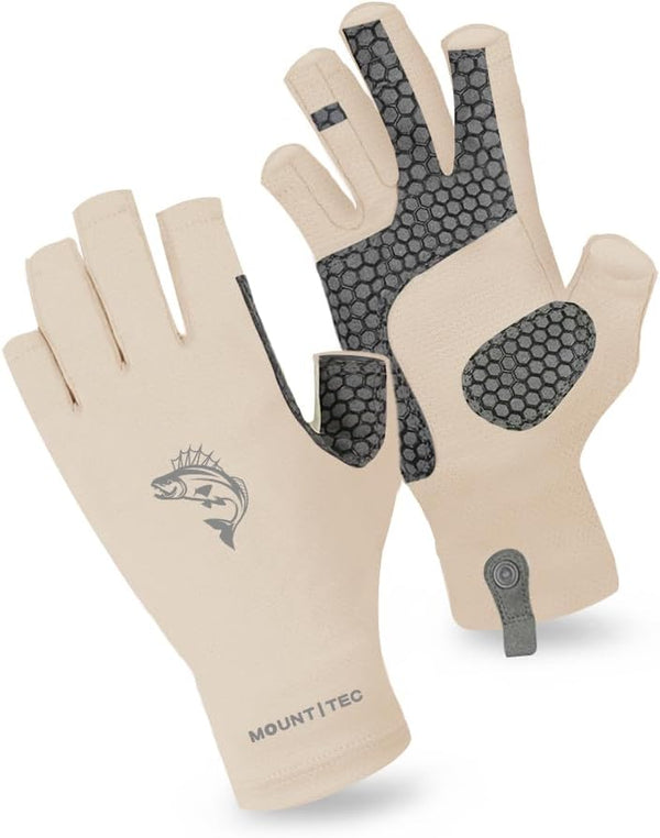 Unisex UV Protective Fingerless Gloves UPF 50+ Sun Glove for Outdoor Fishing