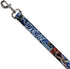 Dog Leash Avengers Thor Hammer Action Pose Galaxy Blues White 6 Feet Long 0.5 Inch Wide