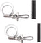 Flag Mounts with Carabiner Clips for Grommet Flags, Universal Set of 2