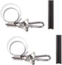 Flag Mounts with Carabiner Clips for Grommet Flags, Universal Set of 2