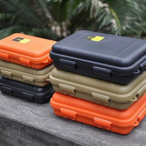 Outdoor Survival Storage Box | Waterproof Shockproof Plastic Tool Box Enclosure, Airtight Container for Travel