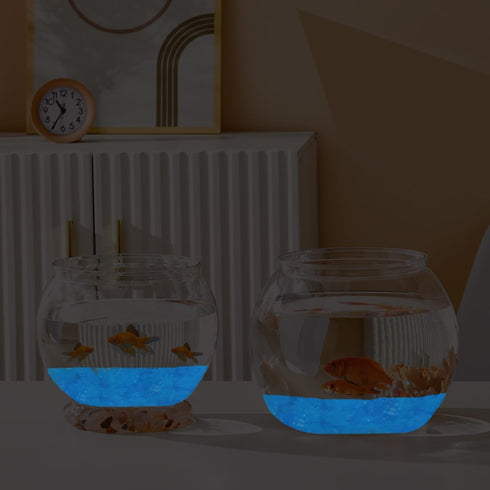 300pc Glow in The Dark Rocks for Fish Tank - Luminous Stones for Aquarium, Garden, Ponds Decor, White