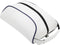 Qiilu White PU Leather Shoe Bag, Dustproof Storage Carrier Bag for Home Travel