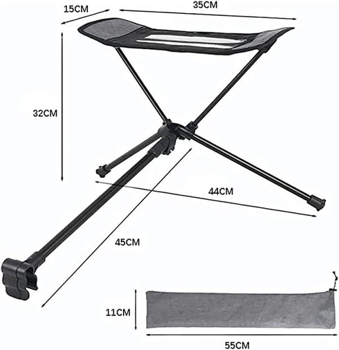 YWHWLX Outdoor Folding Chair Ottoman Portable Recliner Lazy Retractable Footstool Leg Rest Moon Chair Kit for Hiking