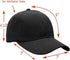 Plain Blank Black Caps with Adjustable Strap (12PCS), Medium Size