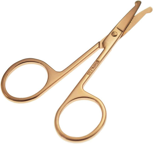 3.5 Inch Copper Silent Pet Grooming Safety Scissors for Cats & Dogs - Quiet Alternative to Electric Clippers