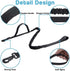 4 Sets Bungee Dog Leash Heavy Duty Fast Dispatch 2 Handle Control Quick Release Cat Dog Pet Leash with Shock Absorbing Dog Training Leashes Black