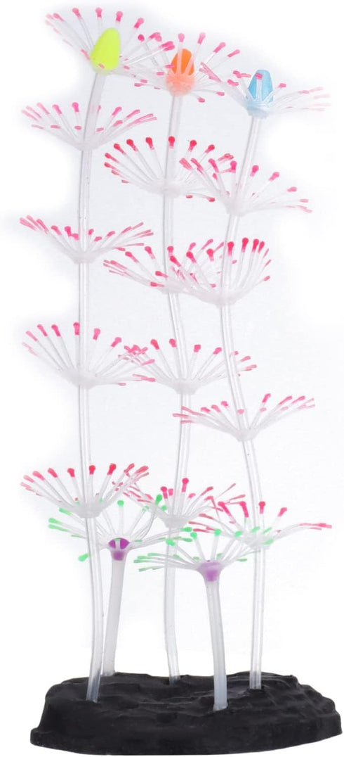 ShanQuilyx Glowing Silicone Aquarium Coral Decorations, Luminous Fish Tank Ornaments, Marine Plant Decor, Non Material