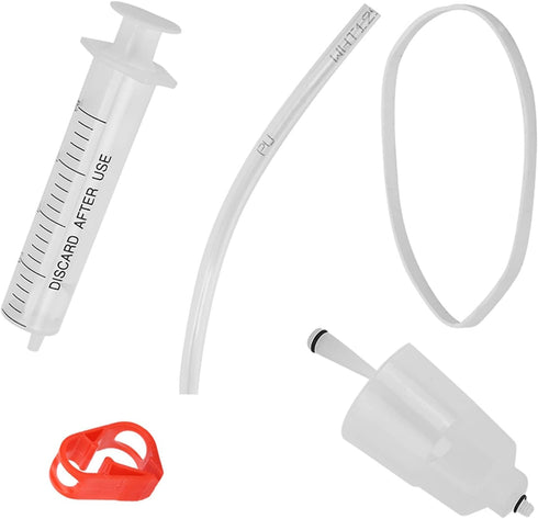 Hydraulic Bleed Kit,Mountain Bike Disc Brake Bleed Repair Tool Kit with Syringe Hose Anti Reverse Clamp Funnel Bumper