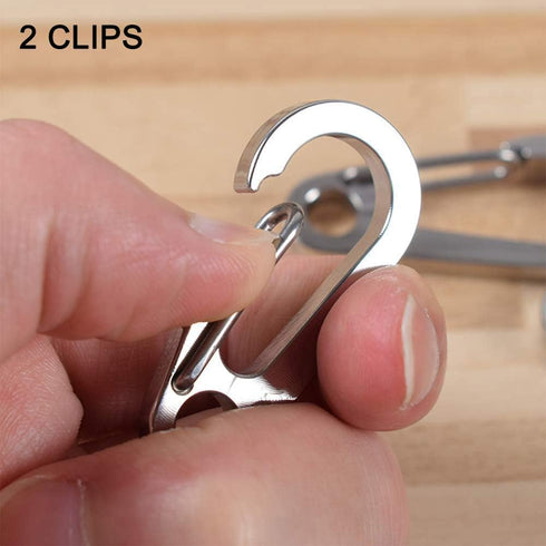 COMTIM 2 Pack Dog Tag Clips - Stainless Steel Heavy Duty Quick Clips Pet ID Tag Holder for Dog/Cat Collar
