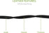 Reopet Genuine Leather Dog Leash for Small & Medium Dogs, 4/5/6 Feet, 3/8" x 6', Black