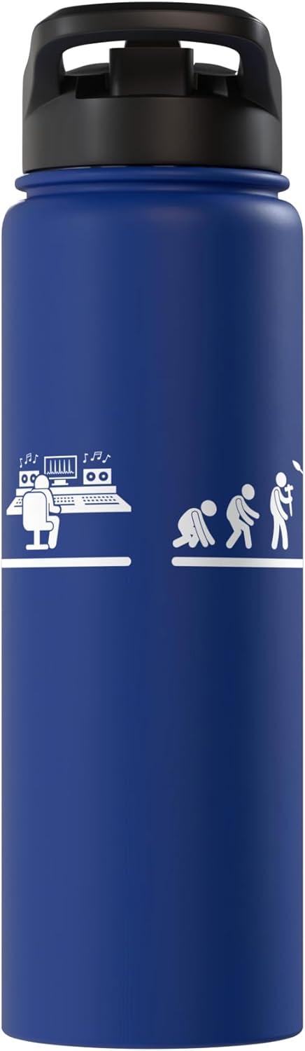 Music Producer Gifts For Men Audio Engineer Evolution Men Women Funny Music Producer Stainless Steel Insulated Water