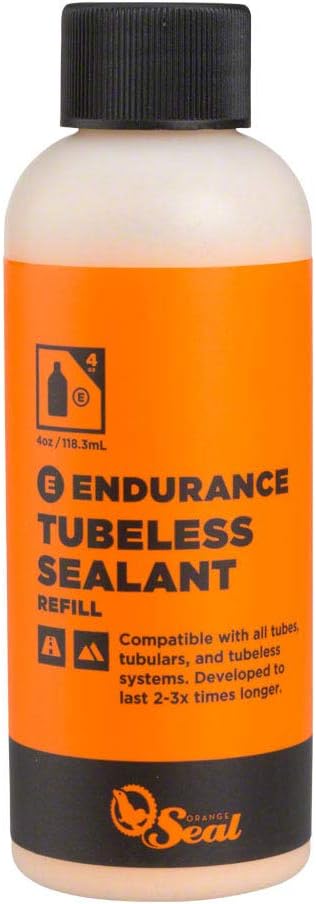 Orange Seal Endurance Formula Tubeless Bike Tire Sealant | Long Lasting Fast Sealing for MTB, Road, CX Tires