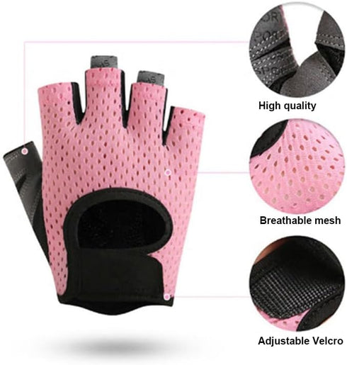 INOGIH Women's Lightweight Fingerless Gym Gloves - Ideal for Crossfit and Training