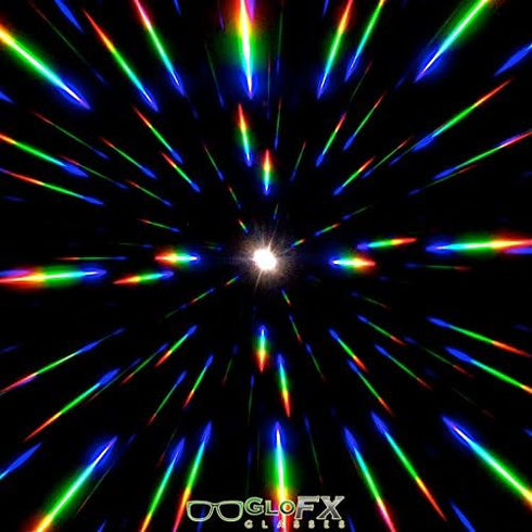 GloFX Diffraction Ski Goggles - Rainbow Gradient Rave Prism Kaleidoscope Lightshow Lenses for Edm Music Festival