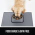 Gorilla Grip 100% Waterproof BPA Free Silicone Pet Feeding Mat, 16x10, Gray, Protects Floors, Dog Cat Food Mats