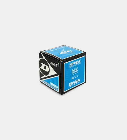 12 DUNLOP Squash Balls Intro Blue, Balls, for Beginners and Hobby Players Fast Speed