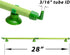 Quickun 28 Inch Aquarium Air Stone Bubble Wall Tube, Oxygen Diffuser Bar Accessory for Fish Tank (1PCS)