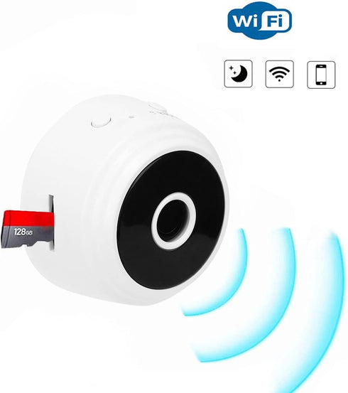 Serounder 1080P 128GB Security Camera, Indoor Outdoor Home Camera with Magnetic Cover for Baby Pet Monitoring, Supports